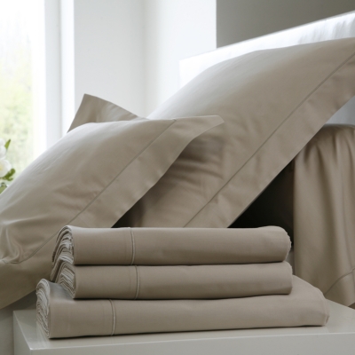 BLANC DES VOSGES Housse de couette Percale Easy  260 x 240 cm Chanvre