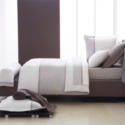 ESSIX Housse de couette en percale de coton Toi et Moi Meringue/Gris perle 140x200 cm 