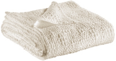 VIVARAISE Jet&eacute; de lit coton stonewashed  Tana