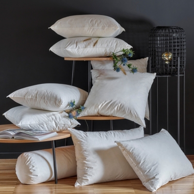 CAMIF Oreiller moelleux en duvet et percale bio Cl&eacute;o -65 x 65 cm-