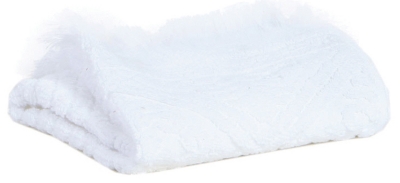 Serviette Invit&eacute; Uni ZOE 500 g/m2 - Neige