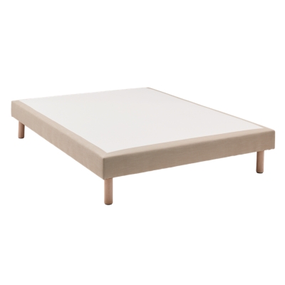 CAMIF Sommier d&eacute;co Colin  140 x 190 cm Tram&eacute; Beige