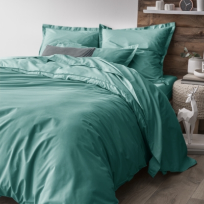 CAMIF Taie de traversin coton bio Fil & Sens -50 x 75 cm-Bleu Lagon