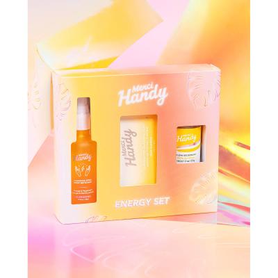 MERCI HANDY Coffret &Eacute;nergisant pour le Corps - Spray Nettoyant Main + Savon Exfoliant Doux + D&eacute;odorant
