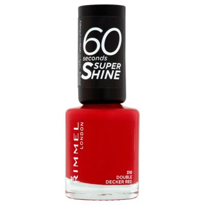 RIMMEL  60 Seconds Super Shine vernis &agrave; ongles teinte 310 Double Decker Red 8 ml