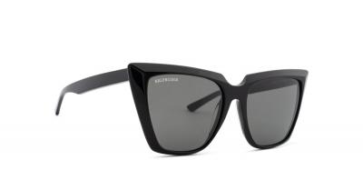 BALENCIAGA Lunettes de soleil  Bb0046s col. 001 Femme Carr&eacute; Noir