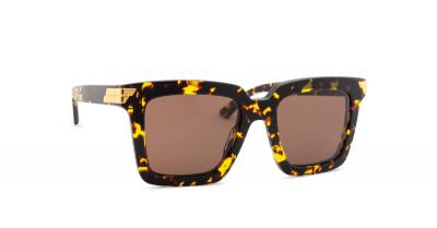 BOTTEGA VENETA Lunettes de soleil  Bv1005s col. 002 Femme Carr&eacute; Havana