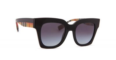 BURBERRY Lunettes de soleil  Be4364 kitty col. 39428g Femme Carr&eacute; Noir