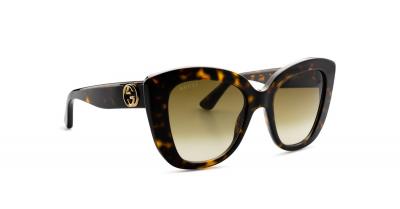 GUCCI Lunettes de soleil  Gg0327s col. 002 Femme Cat eye Havana
