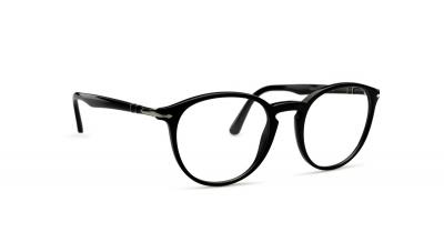 PERSOL  Homme  PO3012V 95 Montures optiques Ac&eacute;tate Noir Transparent Carr&eacute; Normale