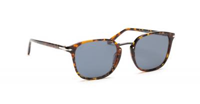 PERSOL  Homme  PO3186S 1081R5 Lunettes de soleil Ac&eacute;tate Marron Bleu Ronde Normale