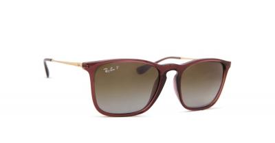 Lunettes de soleil Ray-ban Rb4187 col. 6593t5 Hommes Carr&eacute; Marron transparent