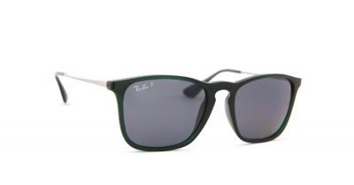 RAY BAN Lunettes de soleil Ray-ban Rb4187 col. 666381 Hommes Carr&eacute; Vert transparent