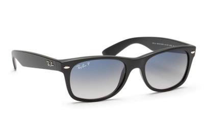 Ray-ban new wayfarer noir mat bleu d&eacute;grad&eacute; polaris&eacute; - small-medium
