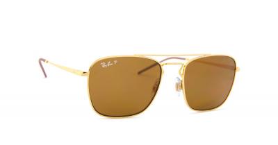 Lunettes de soleil Ray-ban Rb3588 col. 925083 Hommes Carr&eacute; Or