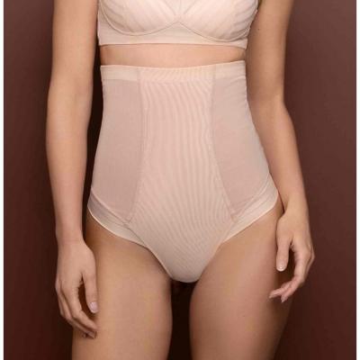 BYE BRA String taille haute gainant Beige  Powermesh Shapewear