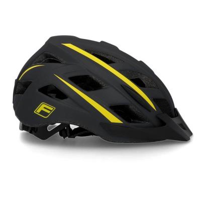 FISCHER  Casque de v&eacute;lo Adulte Unisexe, Noir/Jaune, S/M, 52-59 cm