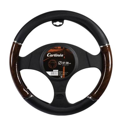 CARLINEA Tuning Effect 163538 Couvre-Volant Noir Simili Bois