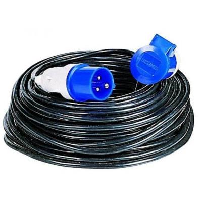 EZA Rallonge secteur -  - 25m - Section de c&acirc;ble 1,5 mm&sup2; - 220 V - 16 A - CEE17 - Avec sac de transport