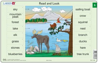 LARSEN 2 Puzzles Cadres - Apprendre l'Anglais : Read and Look 05-06 (en Anglais) 