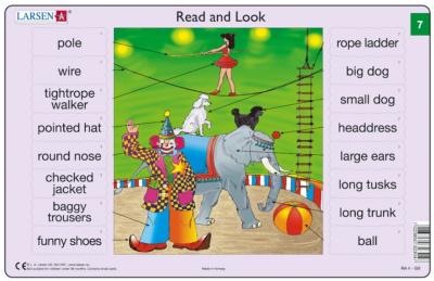 LARSEN 2 Puzzles Cadres - Apprendre l'Anglais : Read and Look 07-08 (en Anglais) 