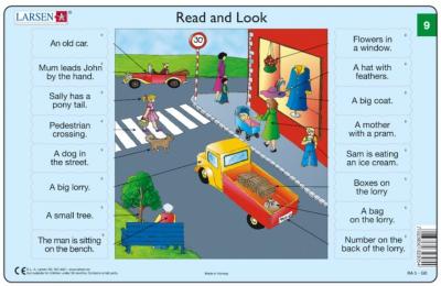 LARSEN 2 Puzzles Cadres - Apprendre l'Anglais : Read and Look 09-10 (en Anglais) 