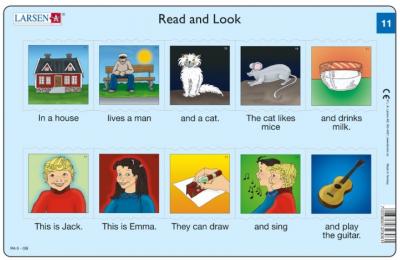 LARSEN Puzzle Cadre - 2 Puzzles Cadres - Apprendre l'Anglais : Read and Look 11-12 (en Anglais) 