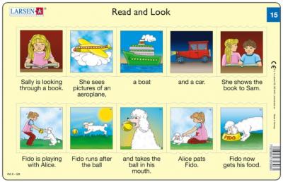 LARSEN 2 Puzzles Cadres - Apprendre l'Anglais : Read and Look 15-16 (en Anglais) 