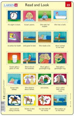 LARSEN 2 Puzzles Cadres - Apprendre l'Anglais : Read and Look 23-24 (en Anglais) 