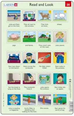 LARSEN 2 Puzzles Cadres - Apprendre l'Anglais : Read and Look 27-28 (en Anglais) 