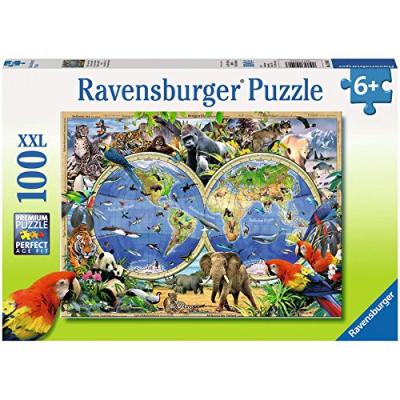 RAVENSBURGER Puzzle 100 Pi&egrave;ces : Animaux du Monde, 