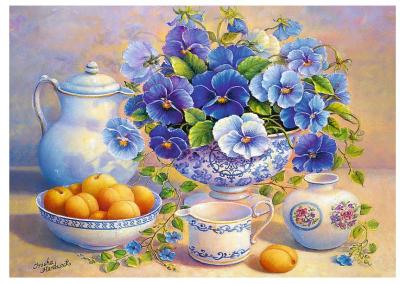 TREFL Puzzles 1000`` - blue bouquet