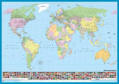 KS GAMES Puzzle Carte du Monde (en Turc) 