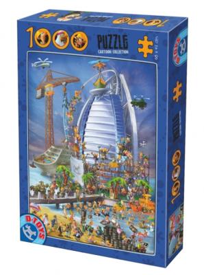 DTOYS Puzzle Cartoon Collection - Construction du Burj Al Arab 
