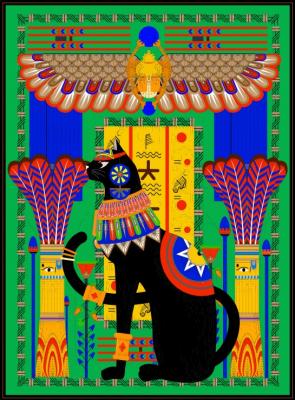 GRAFIKA Puzzle Chat Egyptien - Vert 