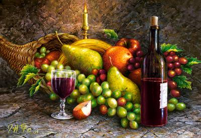 CASTORLAND - Fruit and Wine-1000 Pieces Puzzle, C-104604-2, color&eacute;