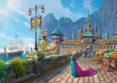 SCHMIDT SPIELE Puzzle Disney La Reine des Neiges - La F&ecirc;te &agrave; Arendelle 