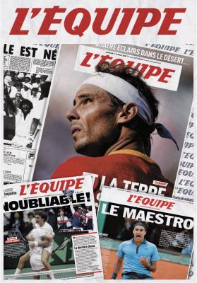 L EQUIPE Puzzle 1000 pi&egrave;ces L'&eacute;quipe L&eacute;gendes du Tennis