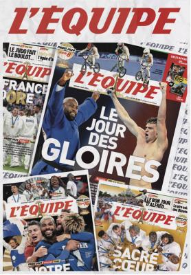 L EQUIPE Puzzle Les M&eacute;dailles Fran&ccedil;aises aux JO de Paris 2024 L &Eacute;quipe