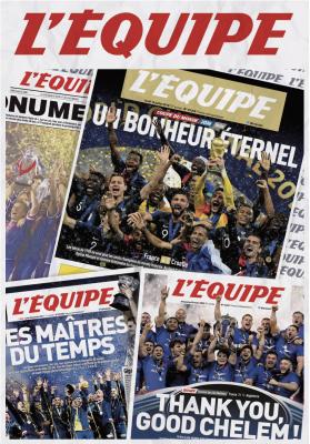 L EQUIPE Puzzle Les Troph&eacute;es des &Eacute;quipes de France - Football, HandBall, Rugby