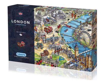 GIBSONS Puzzle 1000 Pi&egrave;ces : London Landmarks, 