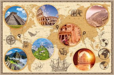 NATHAN  Puzzle adultes Merveilles du monde moderne - 3000 pi&egrave;ces