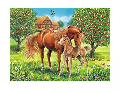 GENERIQUE Puzzle Pi&egrave;ces XXL - Chevaux Heureux dans la Prairie Ravensburger