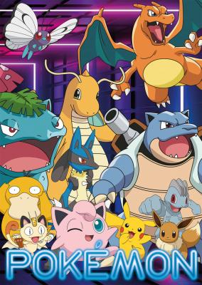  Puzzle 1500 pi&egrave;ces : Pok&eacute;mon n&eacute;on 