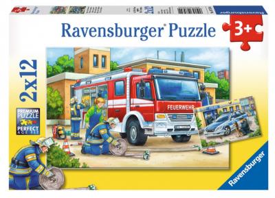 RAVENSBURGER Puzzle Pompiers et Policiers 