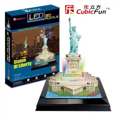 CUBIC FUN Tachan 3d Puzzle Statue Of Liberty Led Lights  Clair