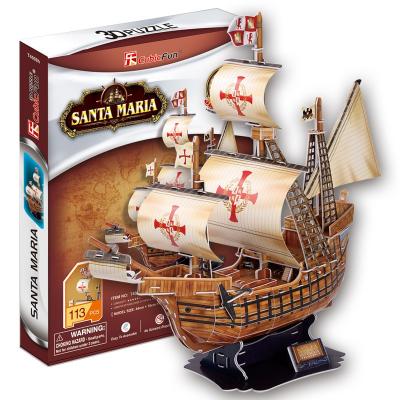 CUBIC FUN Puzzle 113 Pi&egrave;ces : Puzzle 3D - Santa Maria (Difficult&eacute; 4/8), 