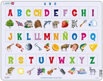 LARSEN Puzzle Cadre - A B C Puzzle (en Espagnol) 