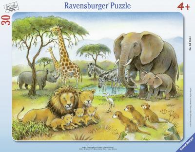 RAVENSBURGER Puzzle 30 Pi&egrave;ces : Puzzle Cadre - Animaux d'Afrique, 