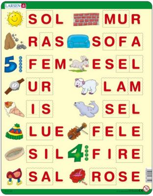 LARSEN Puzzle Cadre - Apprendre &agrave; &eacute;peler 1 (en Norv&eacute;gien) 